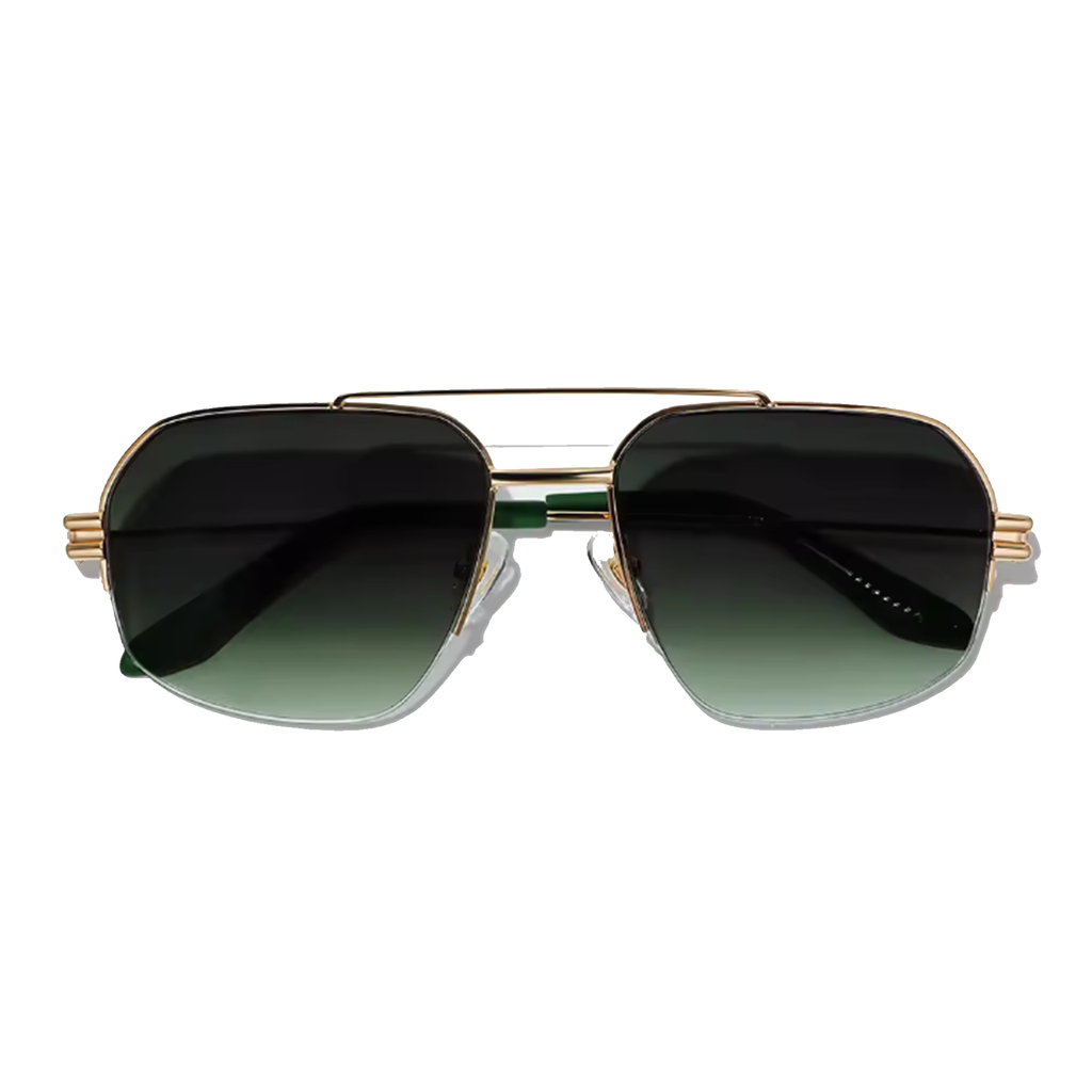 Charlie Sign 56mm Aviator Sunglasses | Green