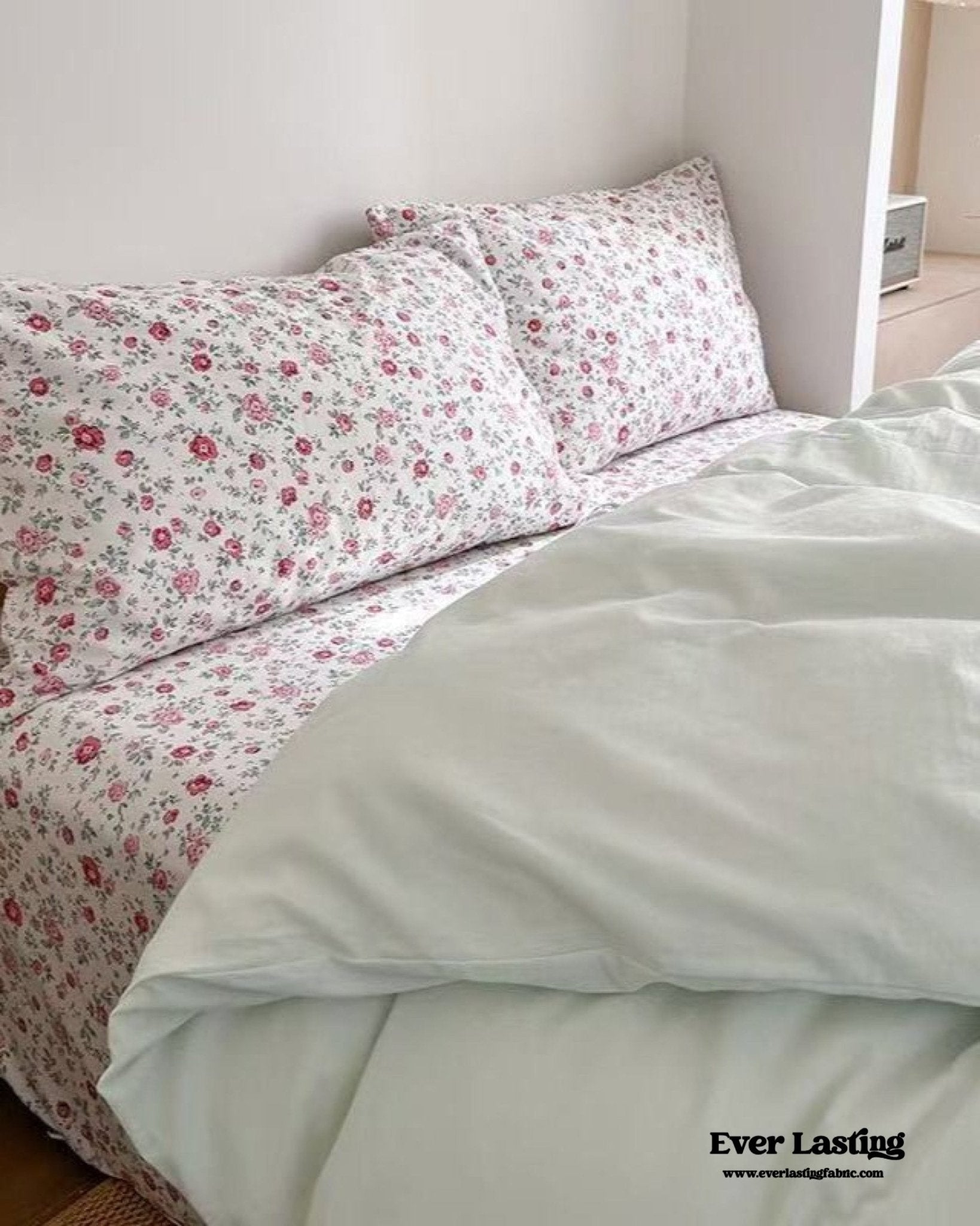 Chloe Pastel Candy Cotton Bedding Set / Purple Plaid