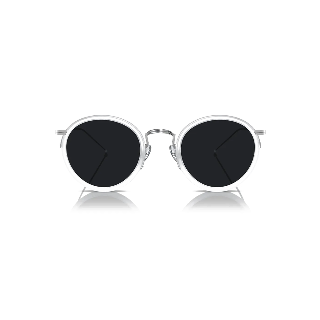 Clara 48mm Round Sunglasses | White