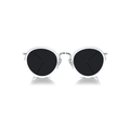 Clara 48mm Round Sunglasses | White