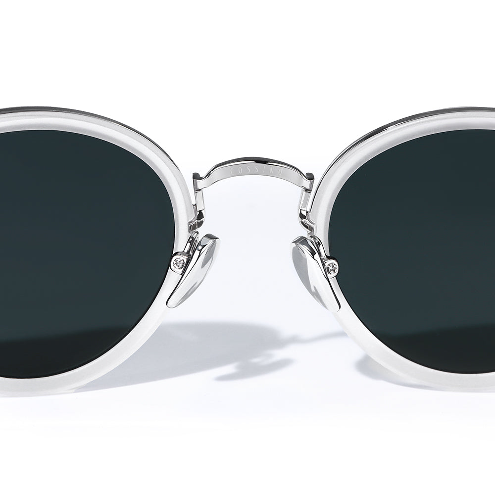 Clara 48mm Round Sunglasses | White