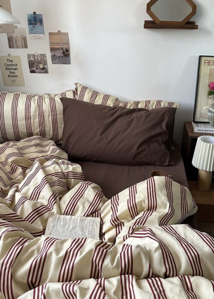 Liam Striped Bedding Set / Green