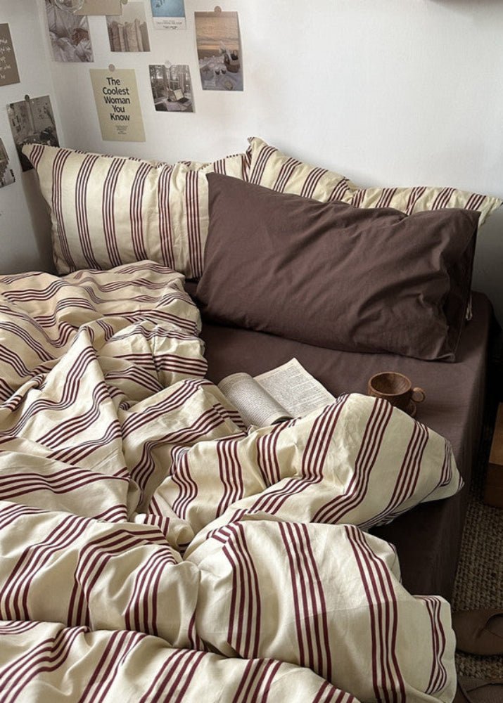Liam Striped Bedding Set / Green