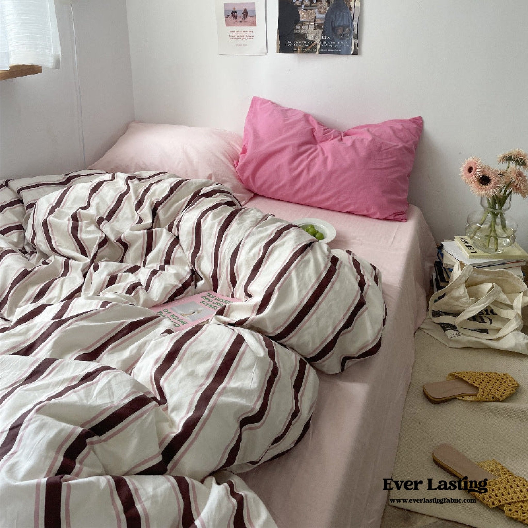 Cozy Washed Cotton Striped Duvet Cover