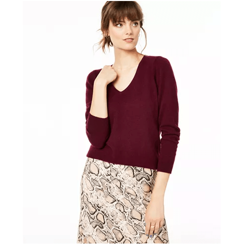 Charter Club Pure Cashmere V-neck Sweater