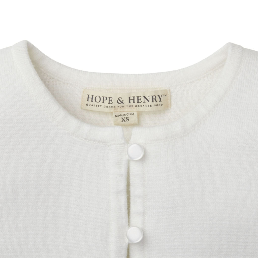Organic Curved Hem Cardigan
