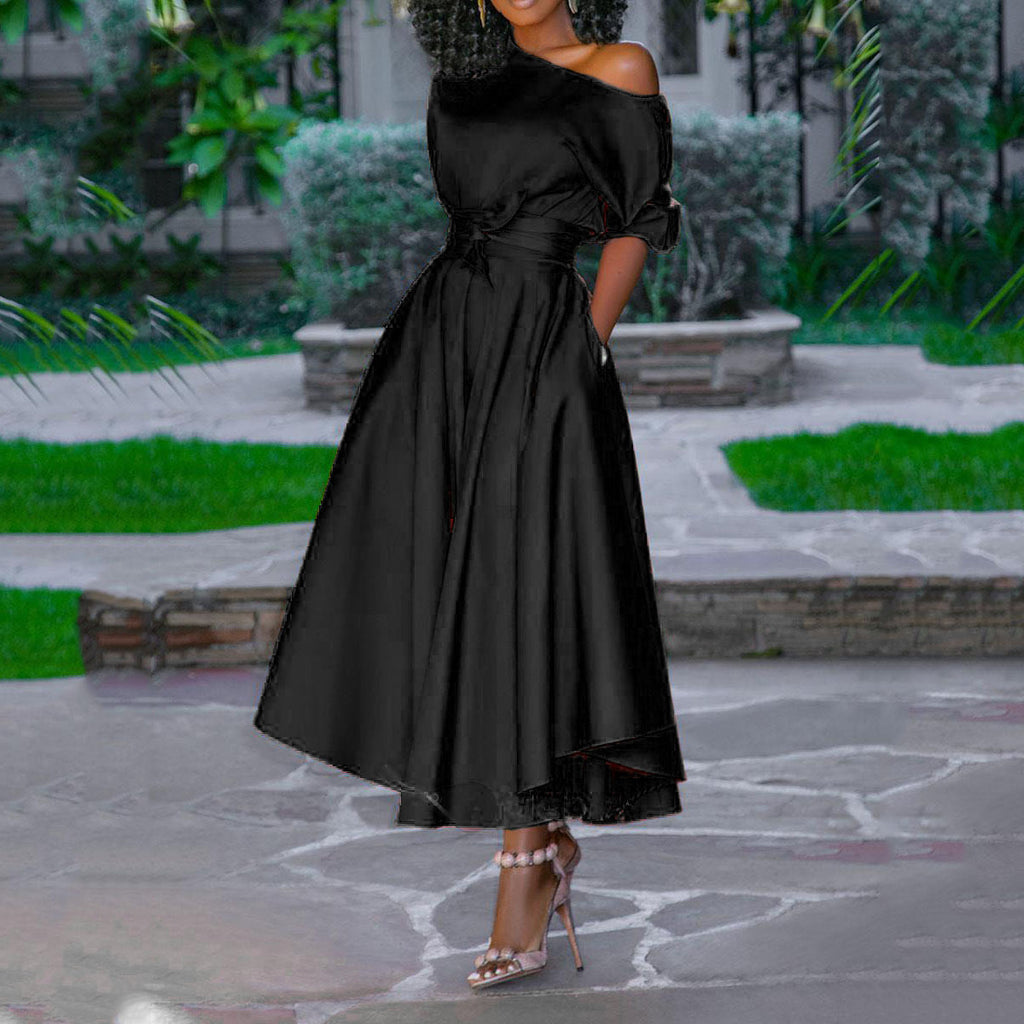Summer New Women’s Dress, Sexy V-Neck Long Skirt