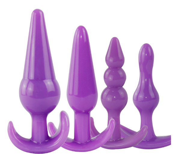 Silicone Anal Plug with Beads for Adult Pleasure