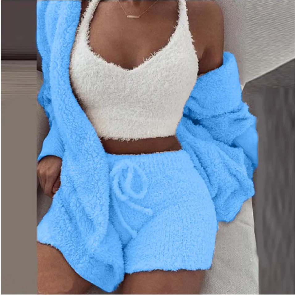 Fashion Plush 3-Piece Women's Loungewear Set
