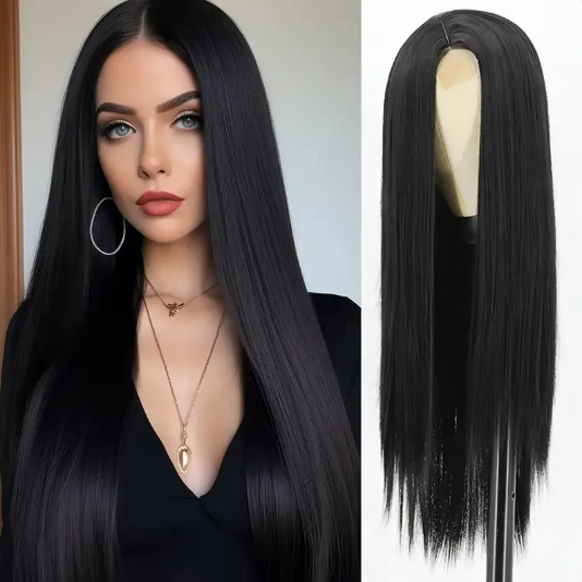 Black Straight Long Wig