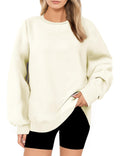 ZENUTA Oversized Sweatshirt for Women Crewneck Sweatshirts Women Pullover Long Sleeves Pullover Sweaters Casual Comfy Fall Fashion Clothes 2024 Womens Sweatshirts Trendy Fashion(ApricotXXL)