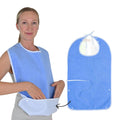 Sheddys Comfortable Adult Bibs for Women Men 3 Pack Waterproof Clothing Protectors with Crumb Catcher for Eating Washable Feeding Adult Bib for Senior Citizens Elderly