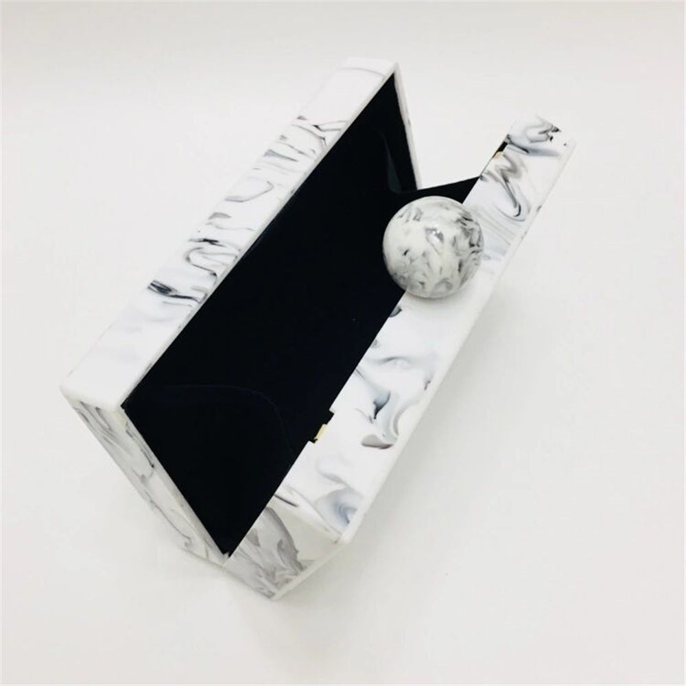 Stylish Marble Acrylic Clutch Purse for Women