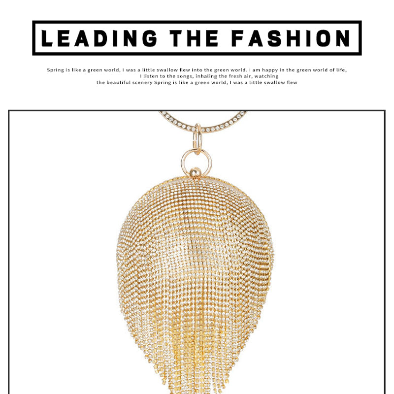 Diamond-Encrusted Spherical Evening Bag Handbag