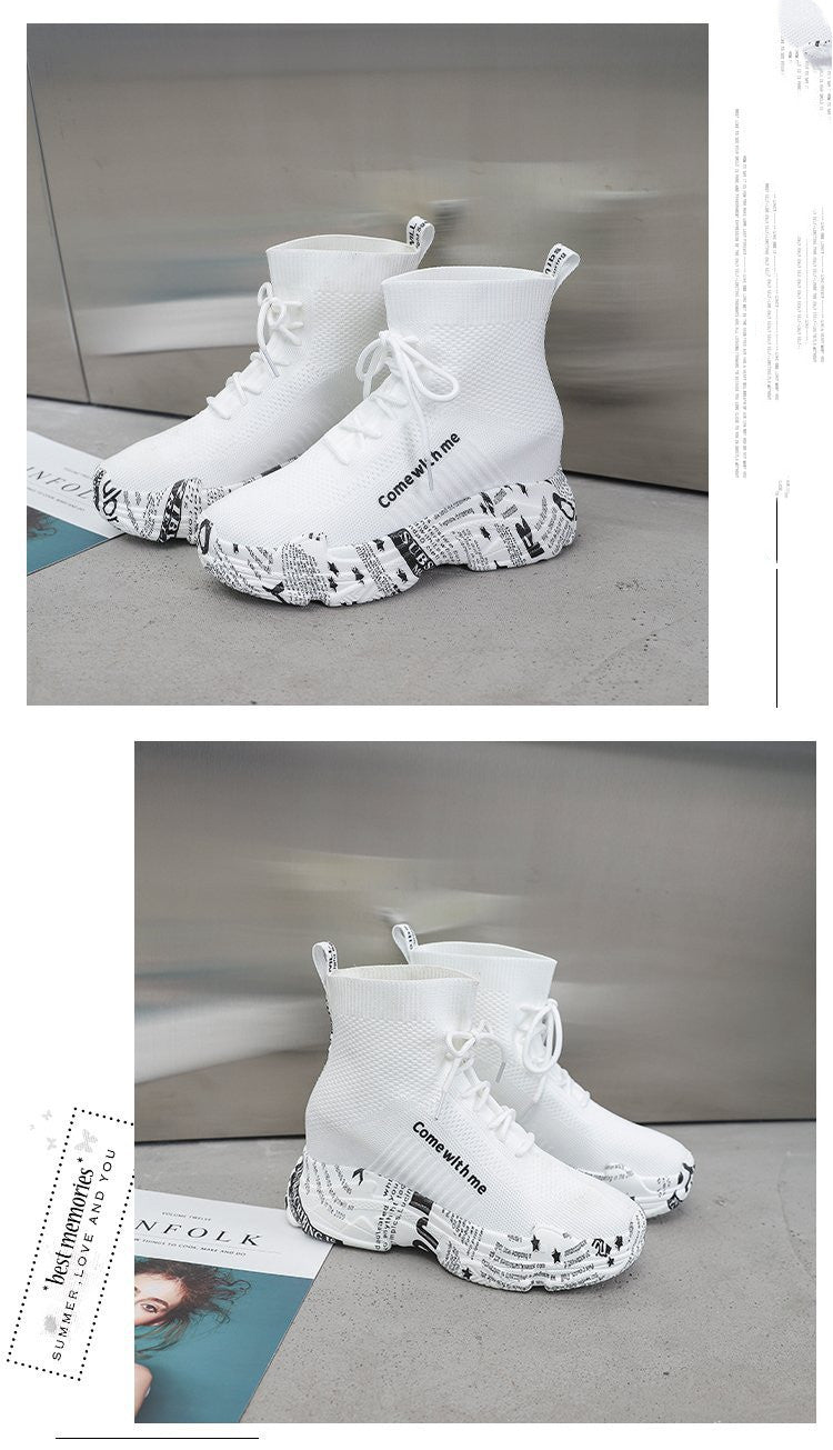 2020 Fall New Thick-Soled High-Top Sock Boots