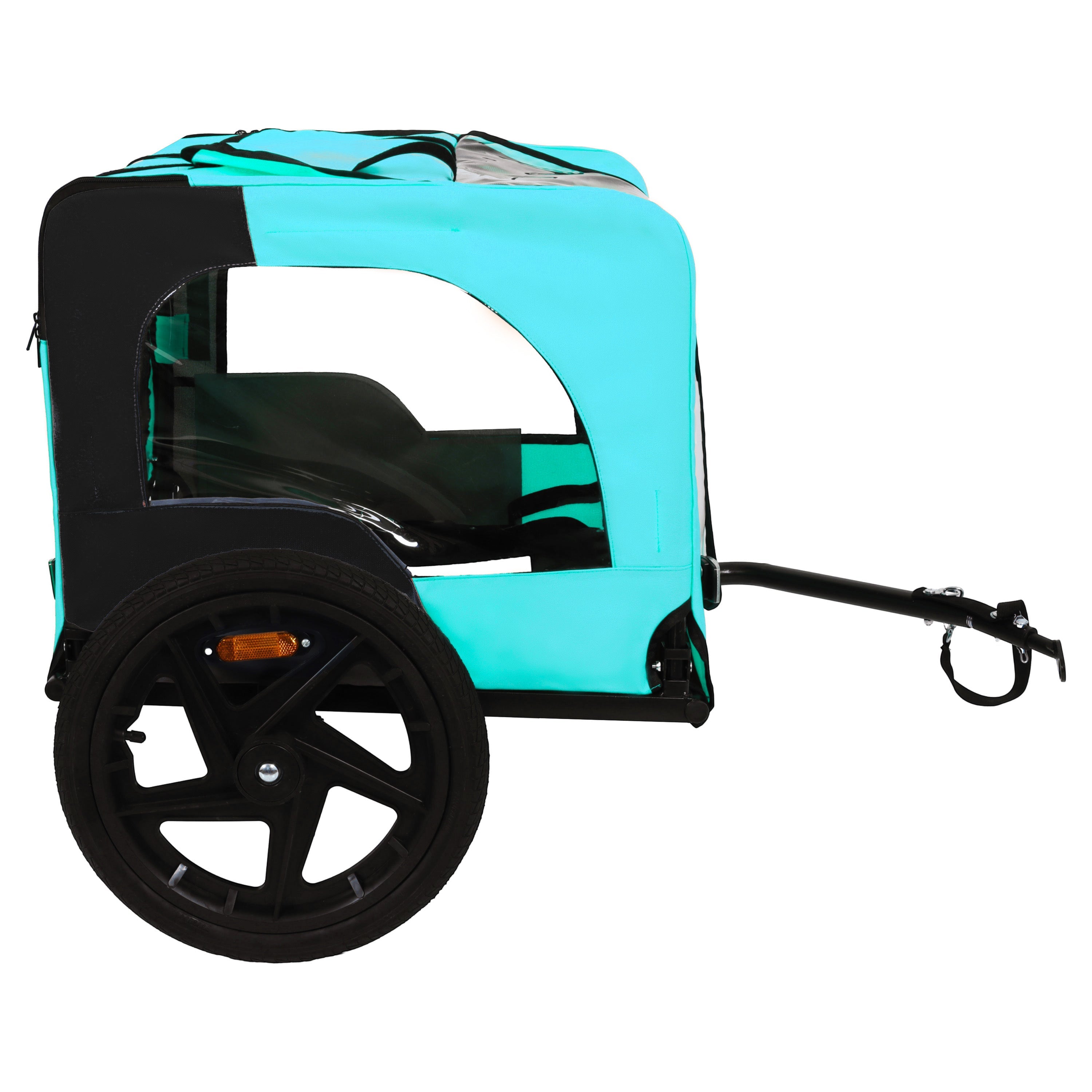 Pet Bike Trailer Dog Cart for Bicycle, Suitable for Small and Medium Pets, Easy Folding Cart Frame, Quick Release Wheel, Non-Slip Floor, Internal Leash