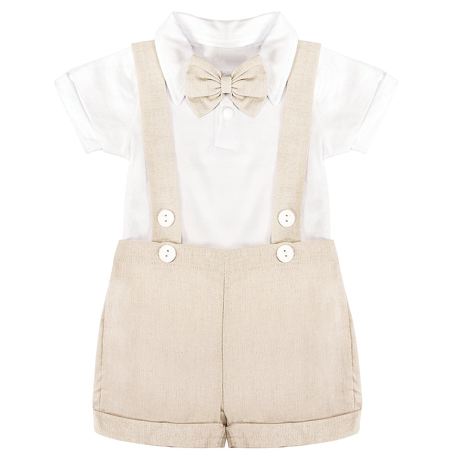 Boys' Gentleman Suit Set with Shirt and Bow Tie