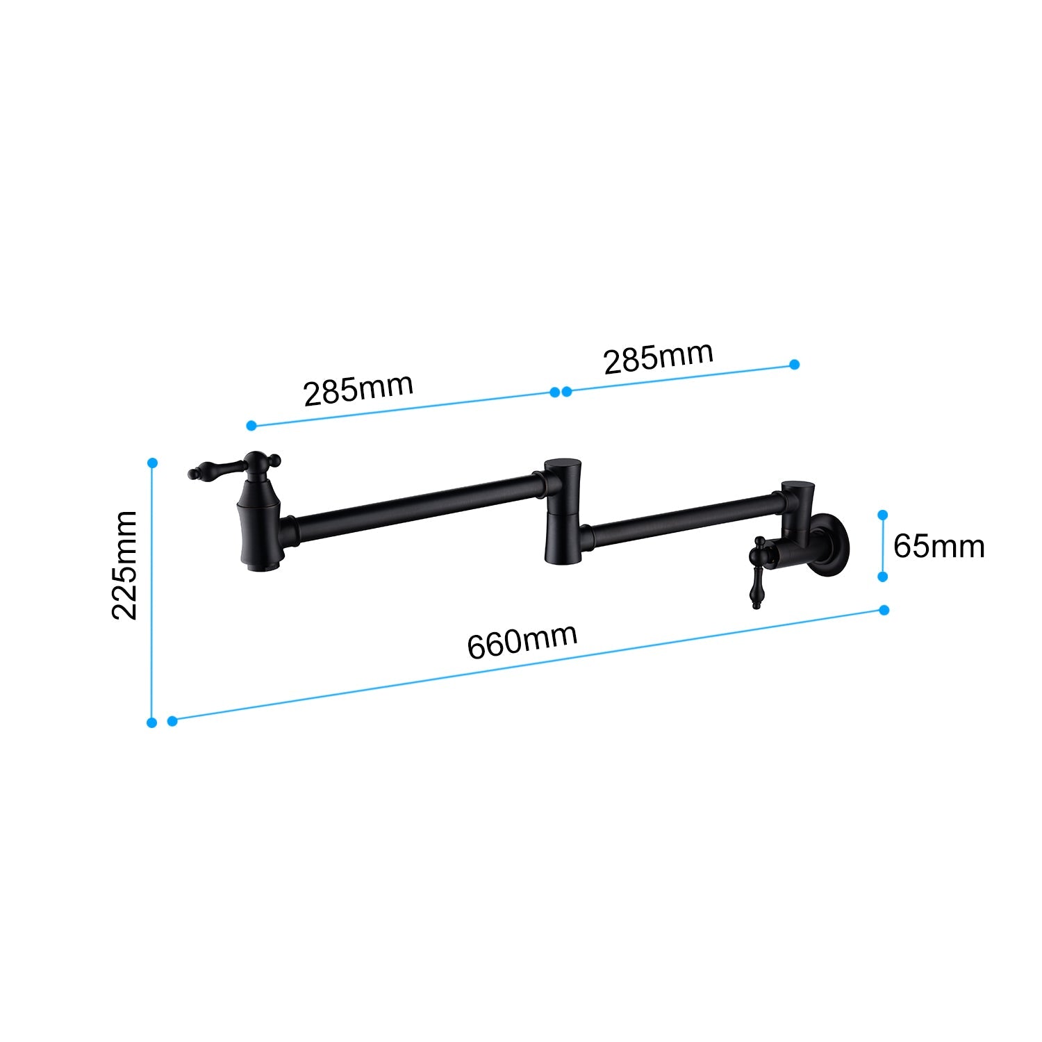 Wall Mount Folding Kitchen Pot Filler Faucet