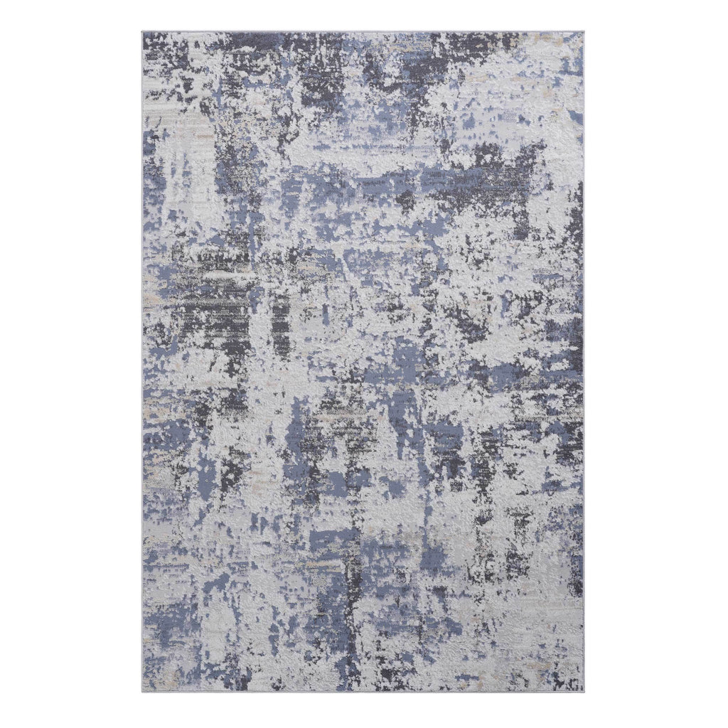 NAAR PAYAS Collection 5X7 Grey / Denim / Abstract Area Rug