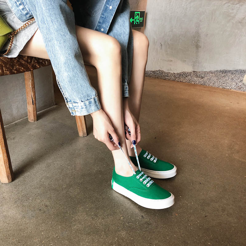 2020 Fall New Women's Canvas Sneakers with Thick Sole