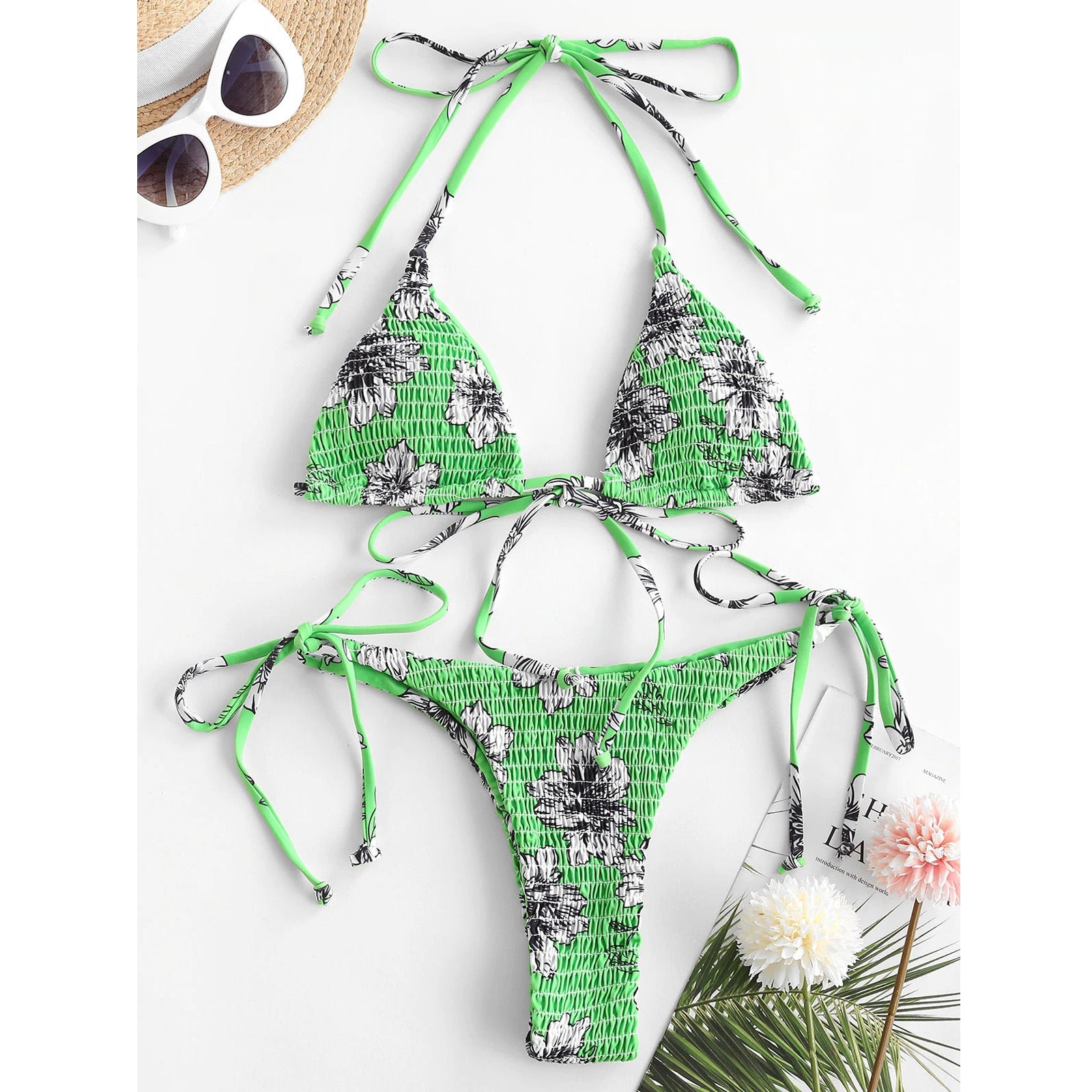 2021 New Women's Sexy Printed Bikini Swimsuit Set