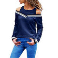 Casual Women's Long-Sleeved Striped Loose Top