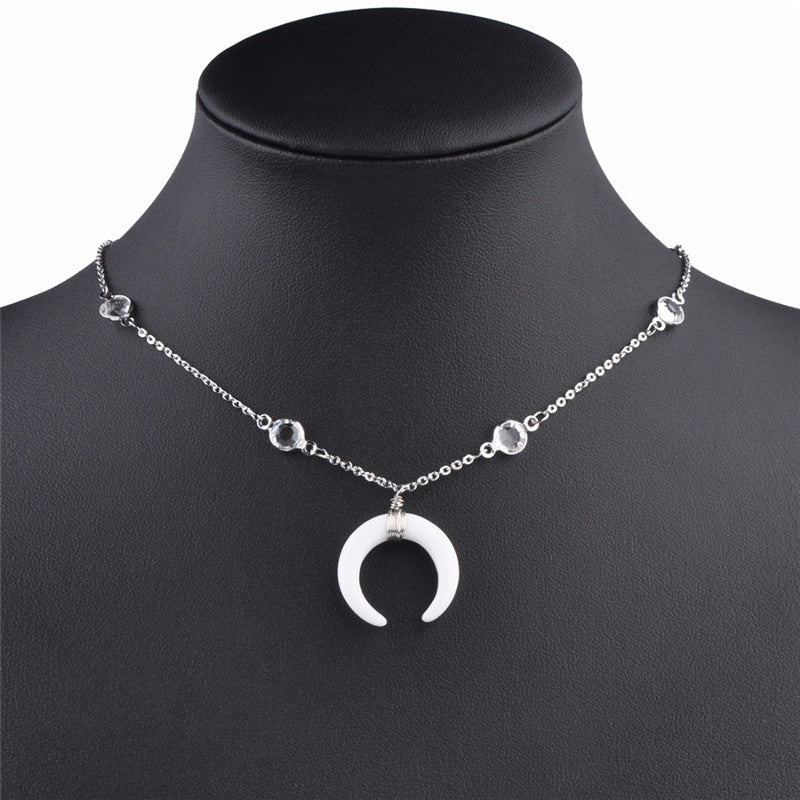 Crescent Moon Clavicle Necklace