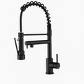 Kitchen Faucet with Pull Down Sprayer, Touch On Single Handle 2- Function Stainless Steel Spring Neck, Single Hole Installation for Residential, Commercial, RV, Bar & More, Matte Black