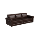 93.7 ' Pull Out Sofa Bed, 3-in-1 Faux Leather Convertible Sleeper Sofa with Nailhead Trim & Rolled Arm,Multi-Functional Sofa Bed for Living Room,Bedroom,Apartment,Office