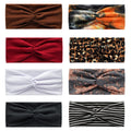 AQOKKA 8 Pack Knotted Headbands for Women Criss Cross Head Bands for Womens Hair Non Slip Boho Elastic Hair Accessories for Women