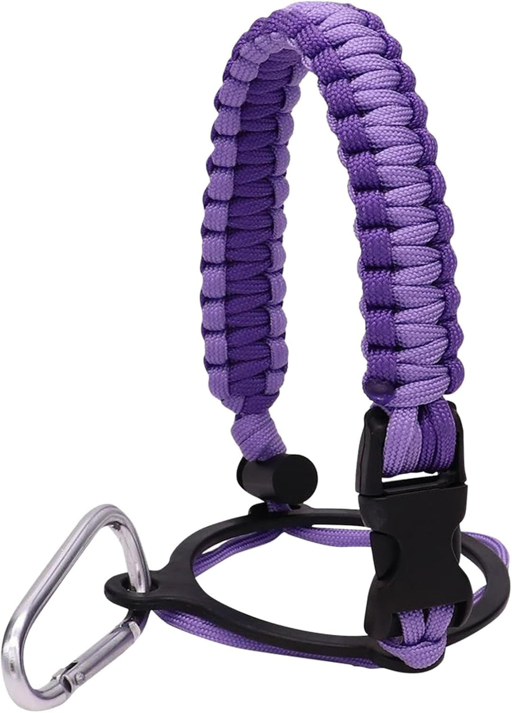 Water Bottle Handle Strap For Outdoor Camping Water Bottle Water Bottle Handle Strap Paracord Handle With Safety Paracord Handle Carabiner Water Bottle Holder LanyardWater Accessories (Purple)