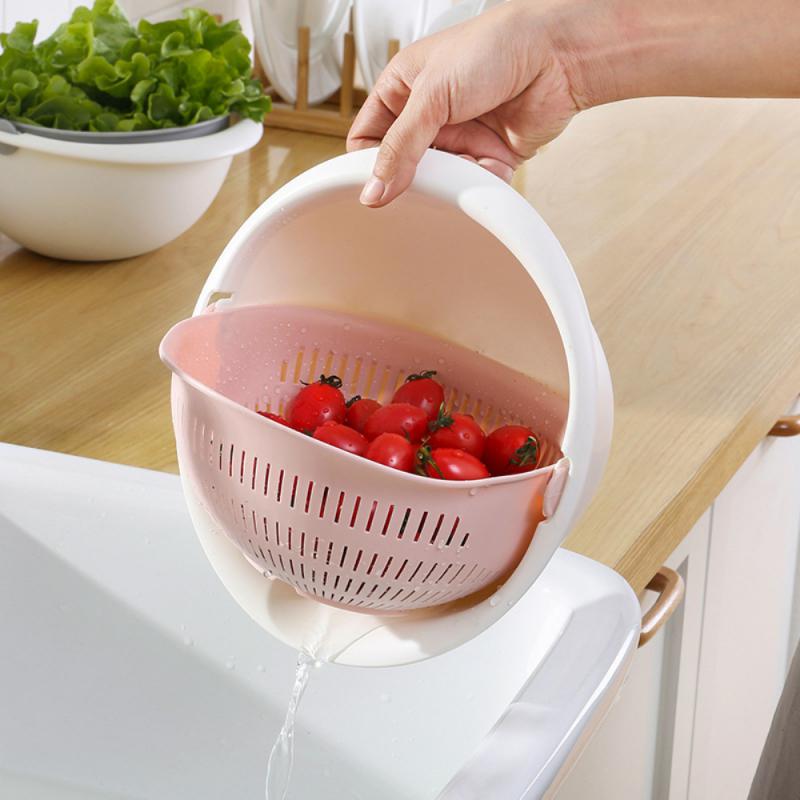 Silicone Double Drain Basket for Rice, Noodles, and Veggies