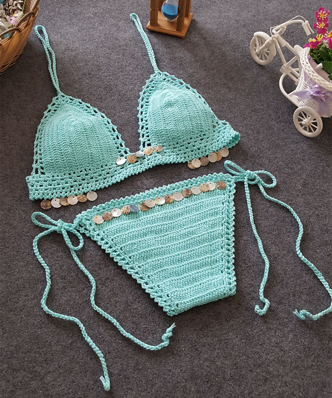New Women's Bikini Swimsuit Set with Mermaid Design
