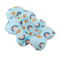 Baby Bath Seat Baby Bathtub Support Mat Universal Floating Baby Bath Support Seat Foldable Baby Bath Cushion Soft Comfortable Baby Bathtub Support Pad for Baby Shower (Blue Rainbow)