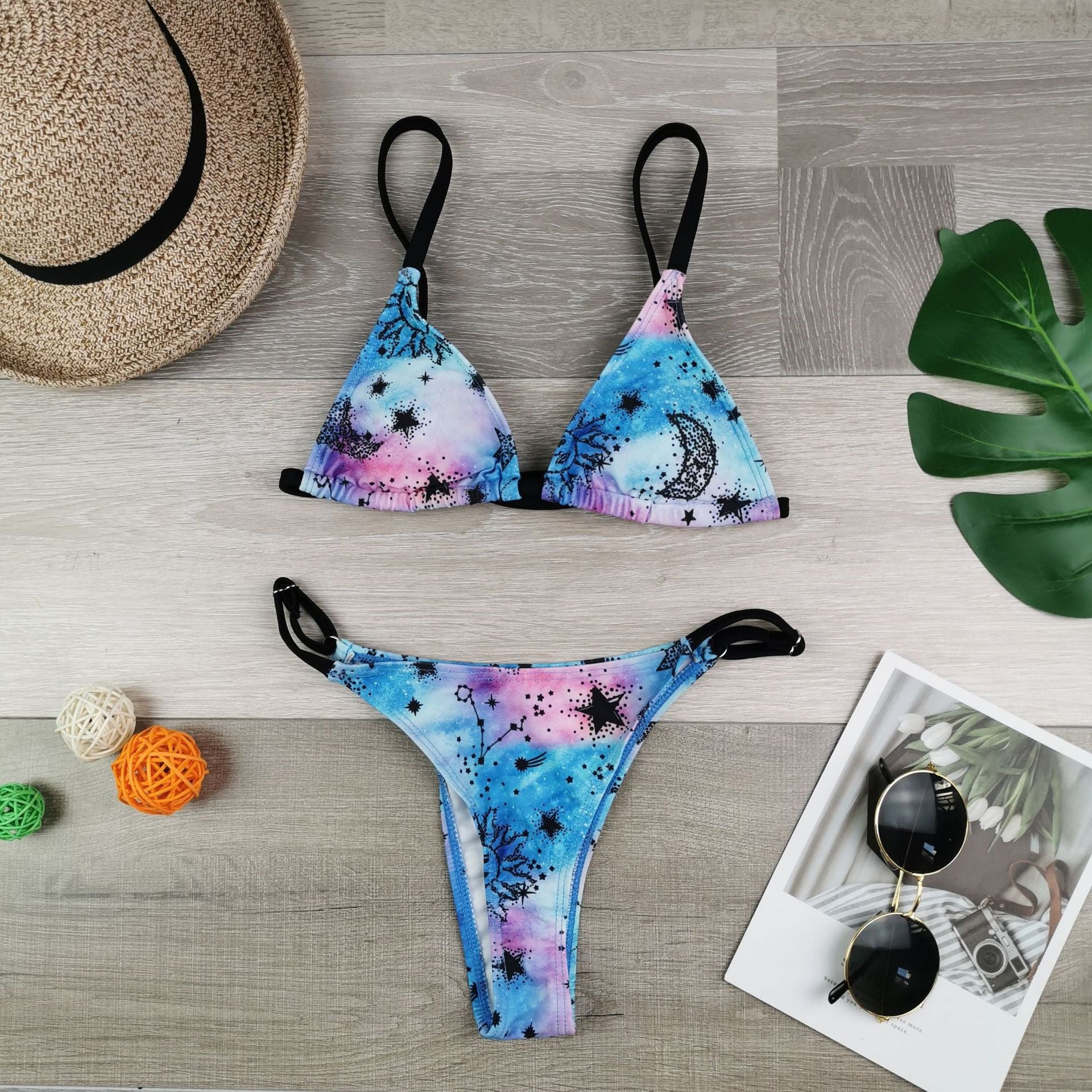 2020 New Women's Triangle Bikini with Colorful Prints