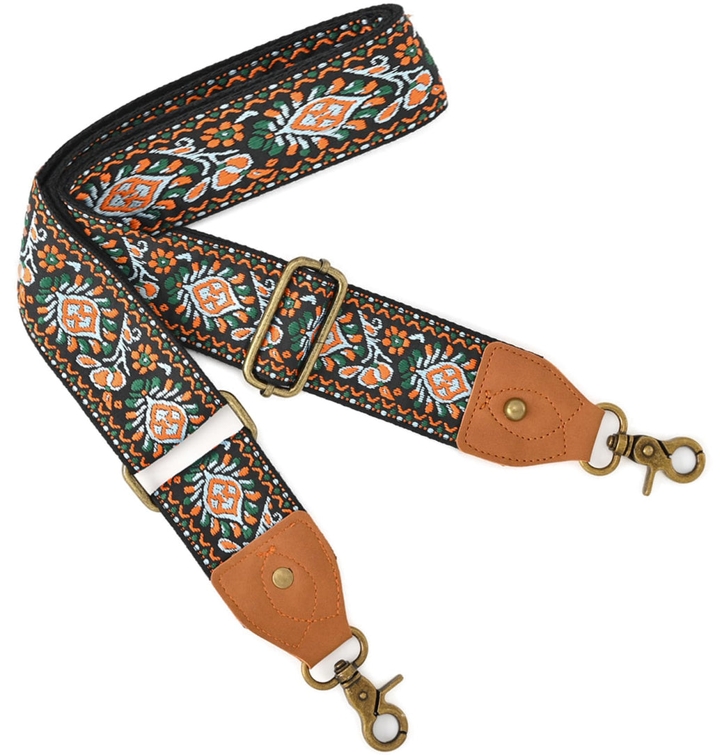 KIMPUDSEN Purse Strap Replacement Crossbody Wide Shoulder Strap Handbag Adjustable Embroidery Guitar Style Bag Strap-24