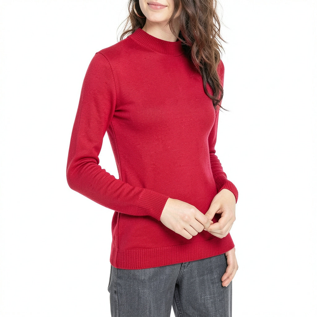 Planet Gold Juniors Mock-Neck Sweater, Size Small