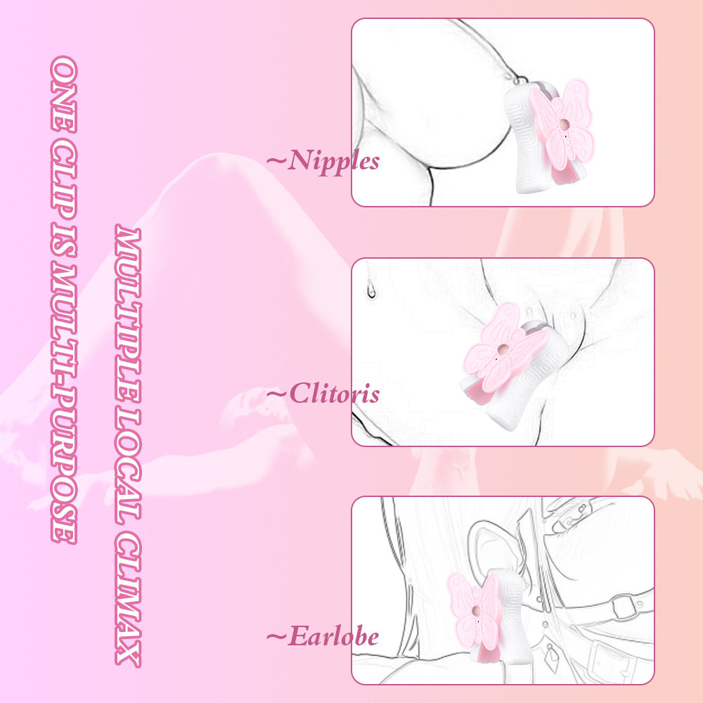 New Vibrating Nipple Clamps for Adult Pleasure (Pink)