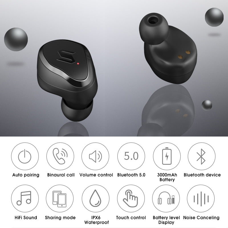 Waterproof Mini Wireless Bluetooth Earbuds TWS S8 Plus