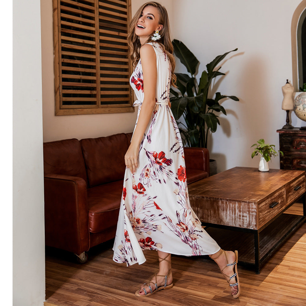 Bohemian Print Dress for Women - Beachwear Dress