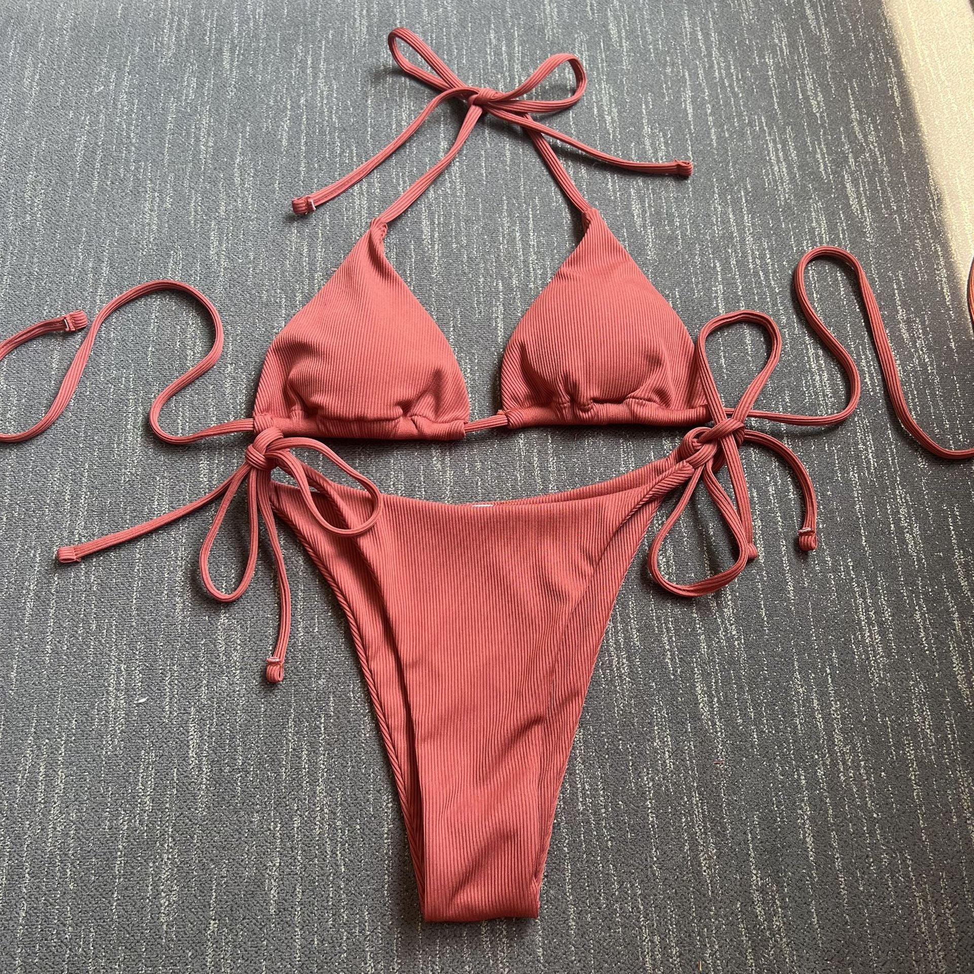 2023 New Sexy Three-Piece Bikini Swimwear Set
