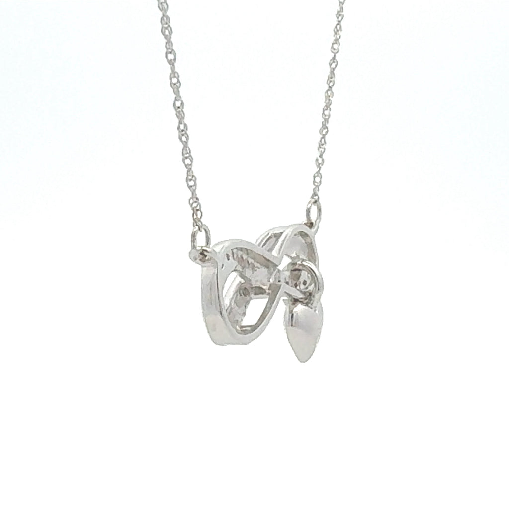 .04ct Diamond Cross Religious Pendant Sterling Silver
