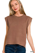 Zenana Round Neck Viscose Sweater Vest