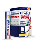 Emetrol Non-Drowsy Nausea Relief Powder Mix - Electrolyte Drink Mix for Rapid Upset Stomach & Nausea Relief Morning Recovery & Hydration - Lemon Flavor - 3 Pack x 6 Packets