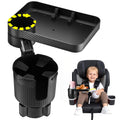 Gitohoni Car Seat Cup Holder Snack Tray - Detachable Food Table Tray with Solid Base Kids Console Rotatable Road Trip Essentials Food Plate for Kids with Snacks Toys Book