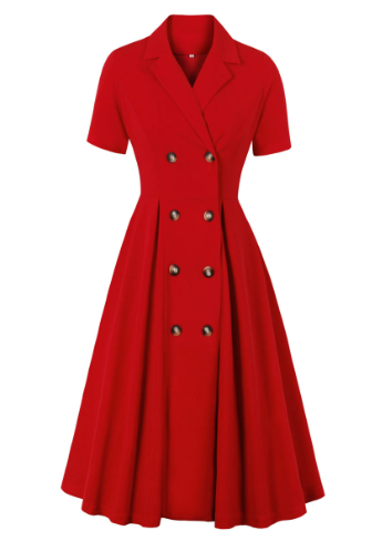 New Women's Solid Color Blazer Dress with Waist Design
