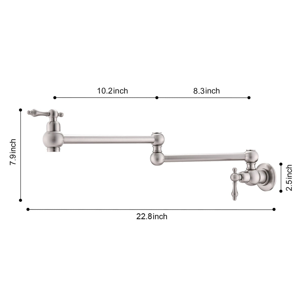 Wall Mount Folding Kitchen Pot Filler Faucet