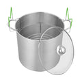 Canning Pot with Rack and Glass Lid 21 QT Stainless Steel Waterbath Canner