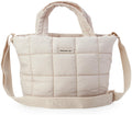 Reebok Womens Bag - Lightweight Nylon Quilted Crossbody Bags for Women - Stylish Everyday Womens Sling Bags Stucco