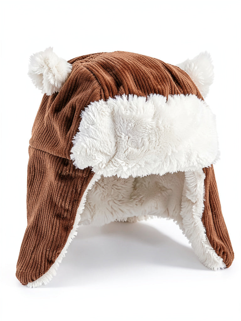 First Impressions Baby Boys and Girls Faux Fur-Trim Corduroy Hat,6-12Months